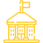 Black and yellow image of government building